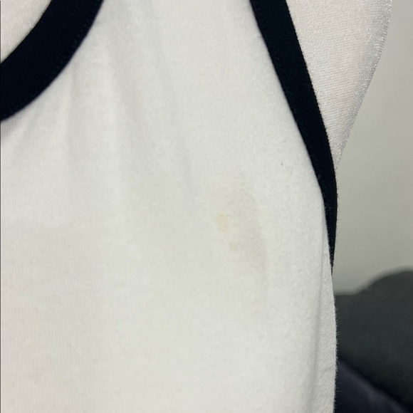 PINK Victoria's Secret White Tank Top with Black Accents - Picture 6 of 6